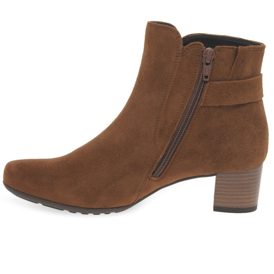 Gabour | Bottines Exclusives Pour Femmes En Chanvre Nouveau Daim Whisky